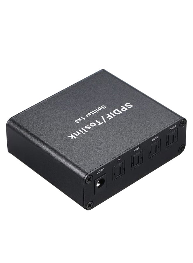 NIBEMINENT SPDIF Toslink Digital Optical Audio Splitter Black - Image 2