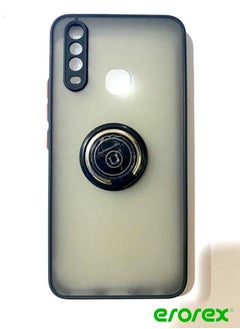 erorex Protective Case Cover For huawei Y12 With Magnetic Ring Holder Black 