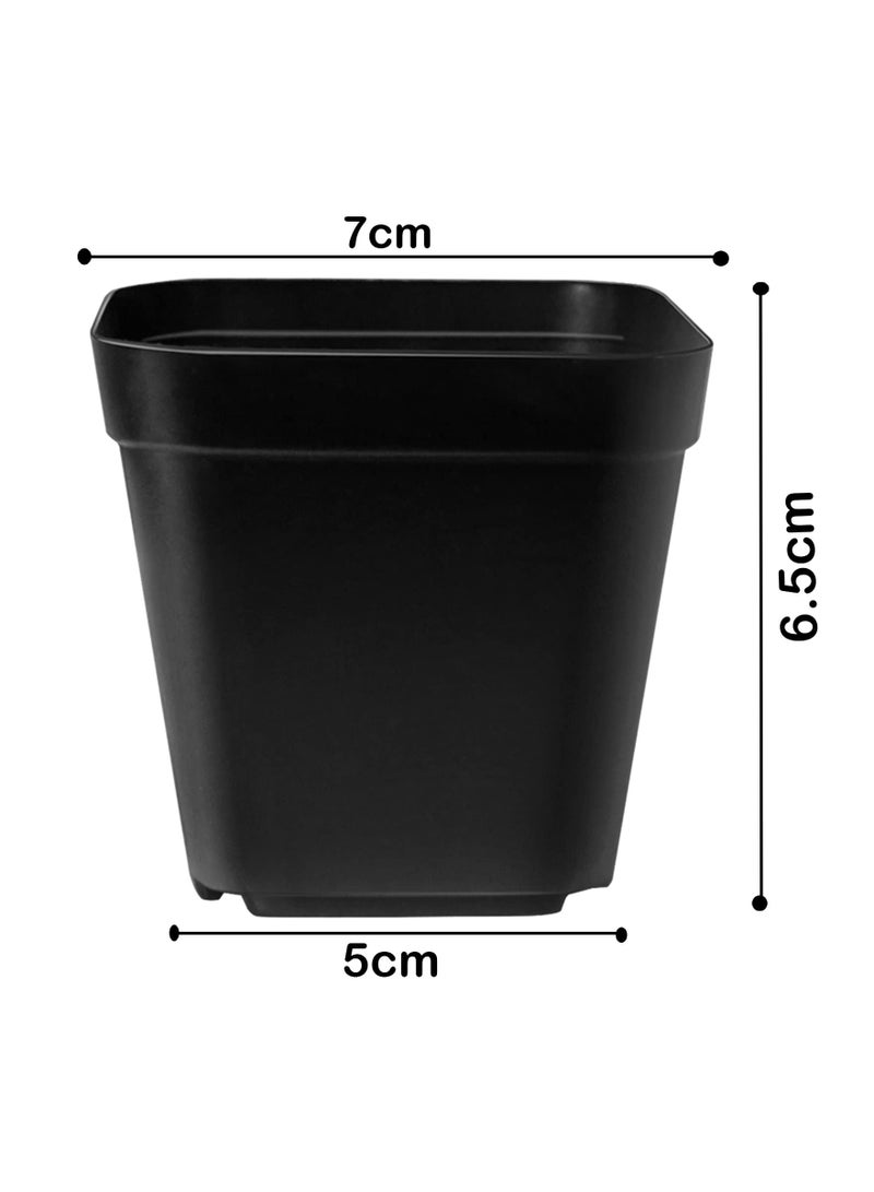 SYOSI 20pcs Seed Starting Pots, 7cm Plastic Nursery Pots Square Plant Pots Fruit Plant Pots Flower Plant Containers Seedling Containers Cutting Transplant Pots Gardening Supplies for Fruit Vegetable Plant - Image 2