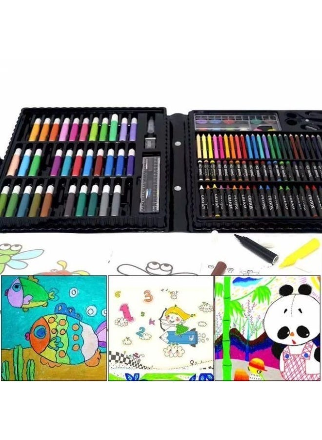مجموعة فنية للأطفال للرسم والتلوين 150 قطعة - Image 3