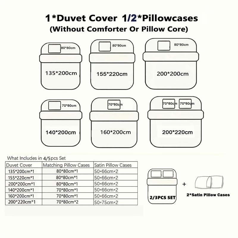 5pcs Striped Pattern Bedding, Includes 1 Duvet Cover + 4 Pillowcases (No Inserts), Ruffled Washed Fiber Duvet Cover and Pillowcases, Essential for Exquisite Home Decor, Mother's Day Birthday Gift Set - Image 5
