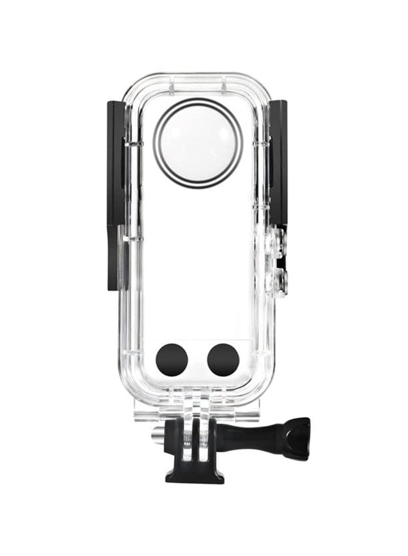 Waterproof Housing Case Compatible with Insta360 X3 Panoramic Action Camera Protective Underwater Dive Shell w/ Quick Release Bracket Screw Accessories/Transparent Waterproof Case  - Image 4