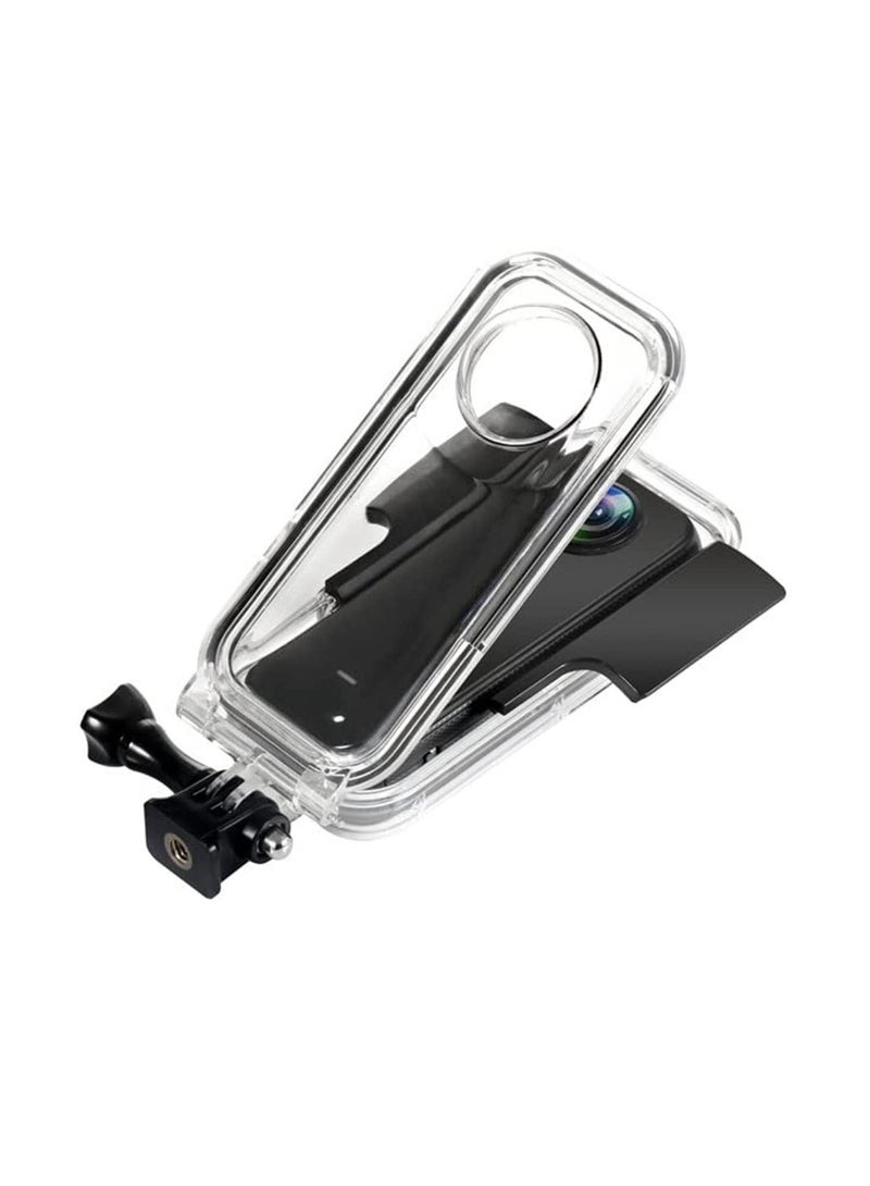 Waterproof Housing Case Compatible with Insta360 X3 Panoramic Action Camera Protective Underwater Dive Shell w/ Quick Release Bracket Screw Accessories/Transparent Waterproof Case  - Image 3