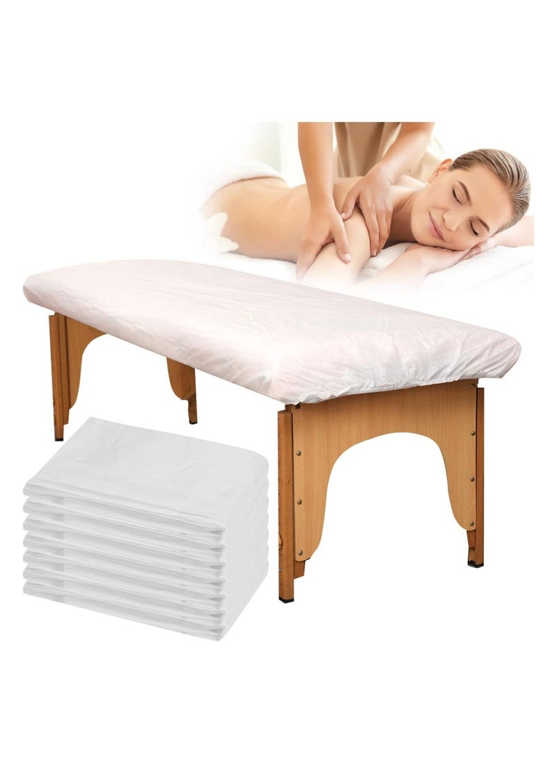 globalstar Global Star Durable White Bed Covers - 10-Pack Fitted Sheets (90x215cm)  - Image 1