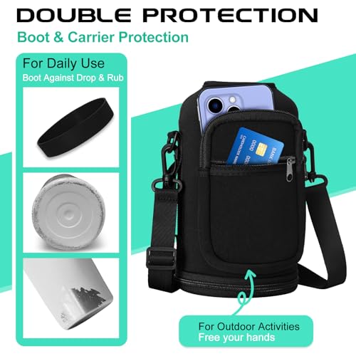 DIGJUPER Half-gallon Insulated Water-Bottle with Straw - Stainless Steel Thermo Jug with Spout Straws Lids, Paracord Handle & Bottle Sleeve, 64OZ Vacuum Thermo Water Bottle for Camping Trip - Image 5