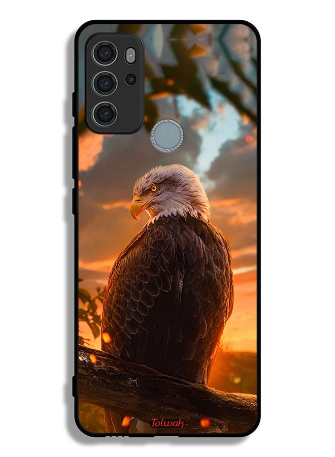 Tolwak Motorola Moto G60S Protective Case Cover Eagle - Image 2