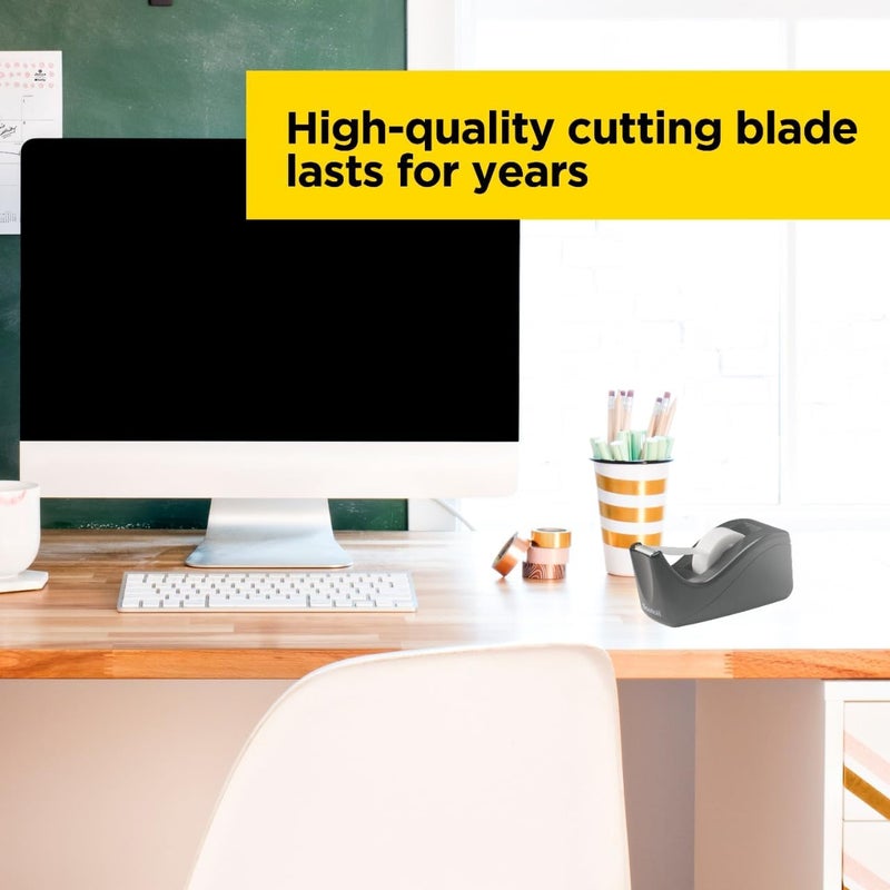 Scotch  Desktop Tape Dispenser, Black Two-Tone, 1 Dispenser/Pack (C60-BK) - Image 5