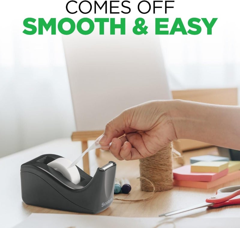 Scotch  Desktop Tape Dispenser, Black Two-Tone, 1 Dispenser/Pack (C60-BK) - Image 4