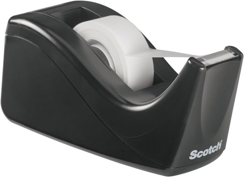 Scotch  Desktop Tape Dispenser, Black Two-Tone, 1 Dispenser/Pack (C60-BK) - Image 1