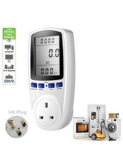 General Electricity Consumption Monitor, Multifunction Power Meter, Energy Monitor, United Kingdom, Plug-in Power Consumption Meter, Energy Monitor, Watt kWh Analyzer with LCD Display for Home Hotel  - Image 4