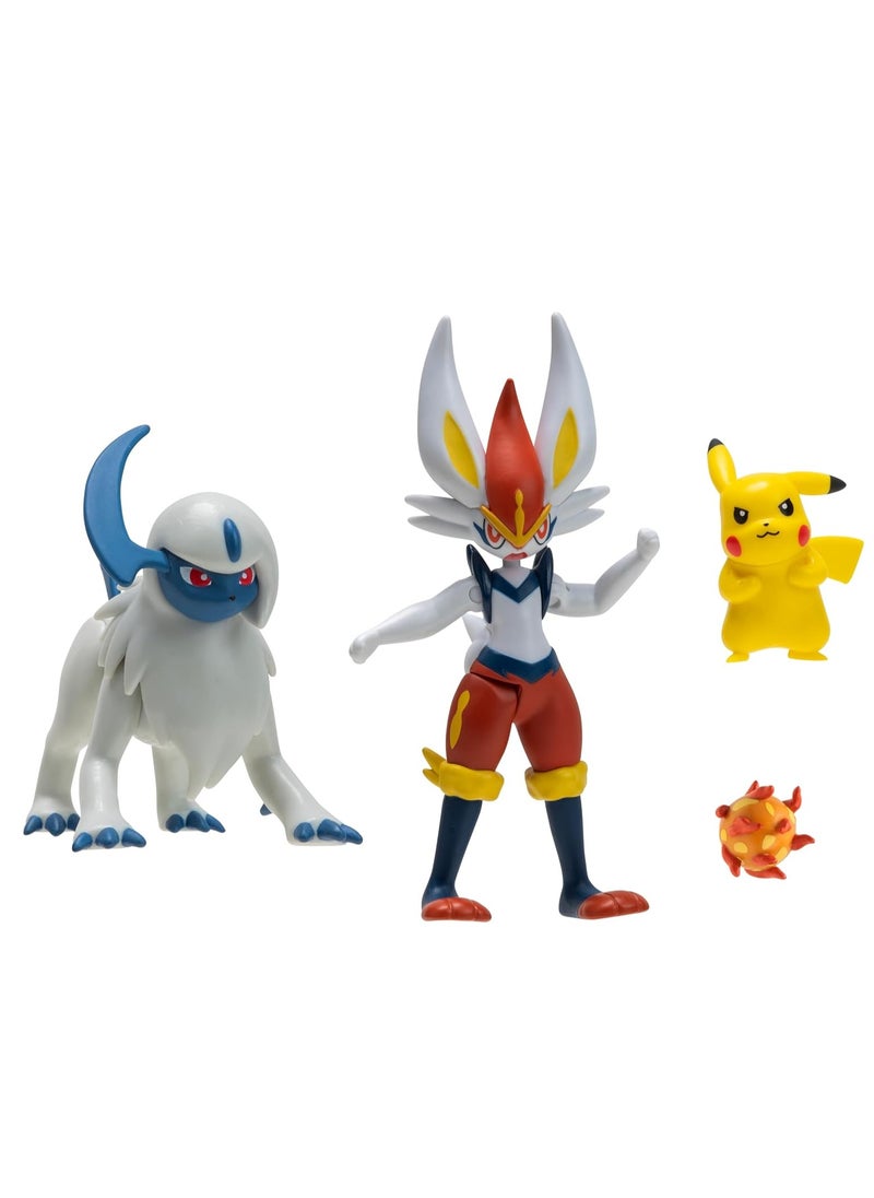 Pokemon Pokemon Battle Figure Multi-Pack - Pikachu, Cinderace, Absol  - Image 1