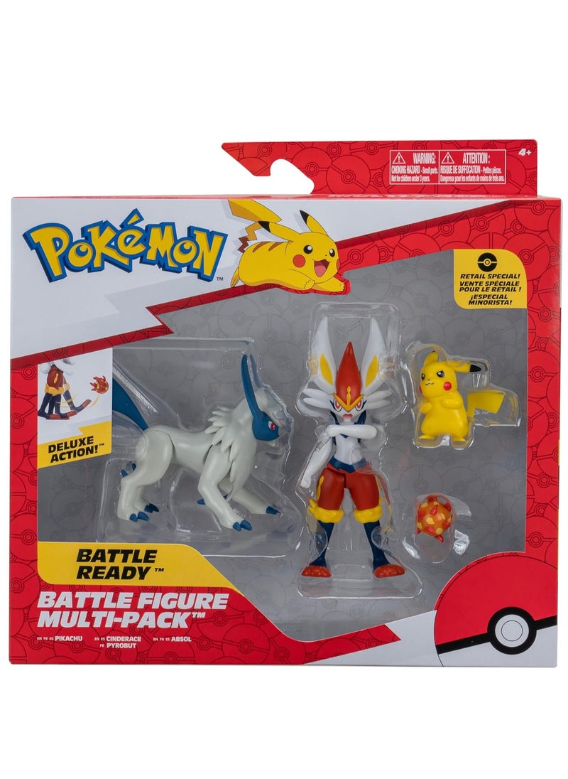 Pokemon Pokemon Battle Figure Multi-Pack - Pikachu, Cinderace, Absol  - Image 2