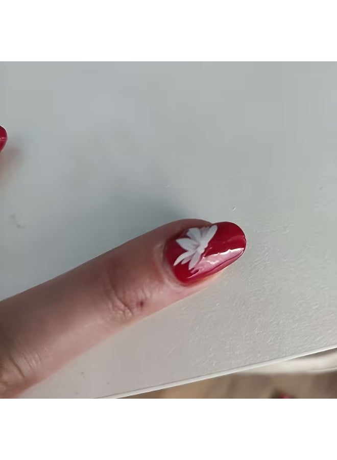 Goolsky 5D Embossed Hollow Butterfly Flower Nail Decals - Self-Adhesive Hypoallergenic Nail Art Stickers with Pink Purple Yellow Floral Lace Resin Glitter - Image 2