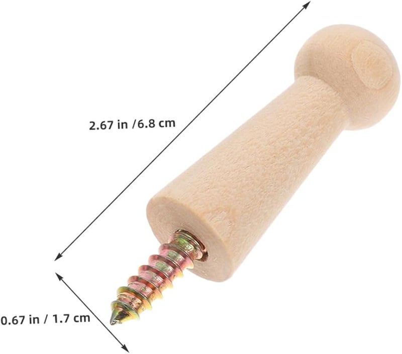 4Pcs Unfinished Wooden Wall Hooks Shaker Design for Hanging Coats Hats Towels - Image 3