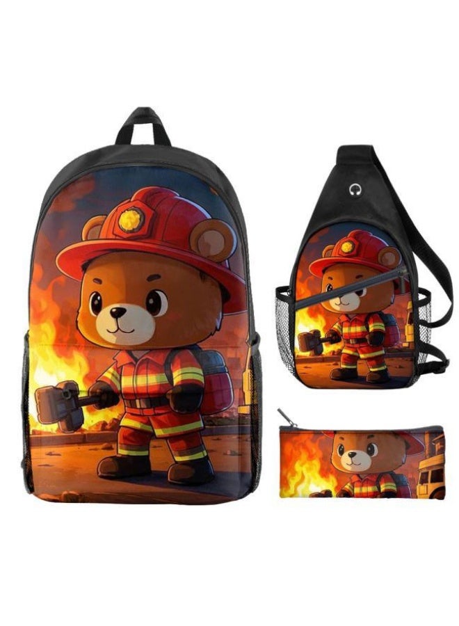 Universal cartoon new three-piece schoolbag - 183