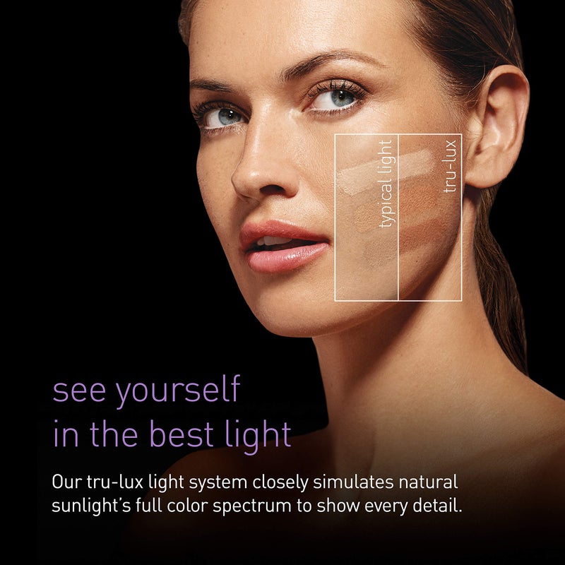 simplehuman Sensor Mirror, Lighted Makeup Mirror with Magnification (5X), 8" Round Magnifying Vanity Mirror with Lights, Cordless, Rose Gold Stainless Steel - Image 4