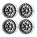 RCLIONS Aluminum Metal 19 Beadlock Wheels Rims for 110th Rock Crawler Car Axial SCX10 D90 TRX4 Pack of 4pcs1 Set Matte Black - Image 2