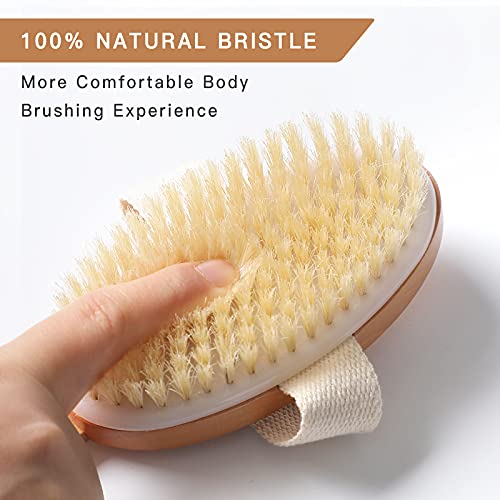 Clothclose Shower Brush - Body Exfoliating Brush with Soft and Natural Bristle, Back Scrubber for Wet or Dry Brushing, Detachable Long Wooden Handle Body Brush for Men and Women - Image 4