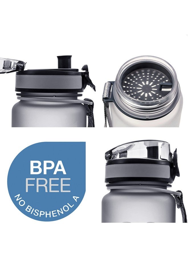 Embrava Best Sports Water Bottle - 32Oz Large - Fast Flow, Flip Top Leak Proof Lid - Non-Toxic Bpa Free - Safe & Eco-Friendly - Quart (1L) - No Straw, Clear With Strap And Filter - Gym & Workout Ready - Image 3