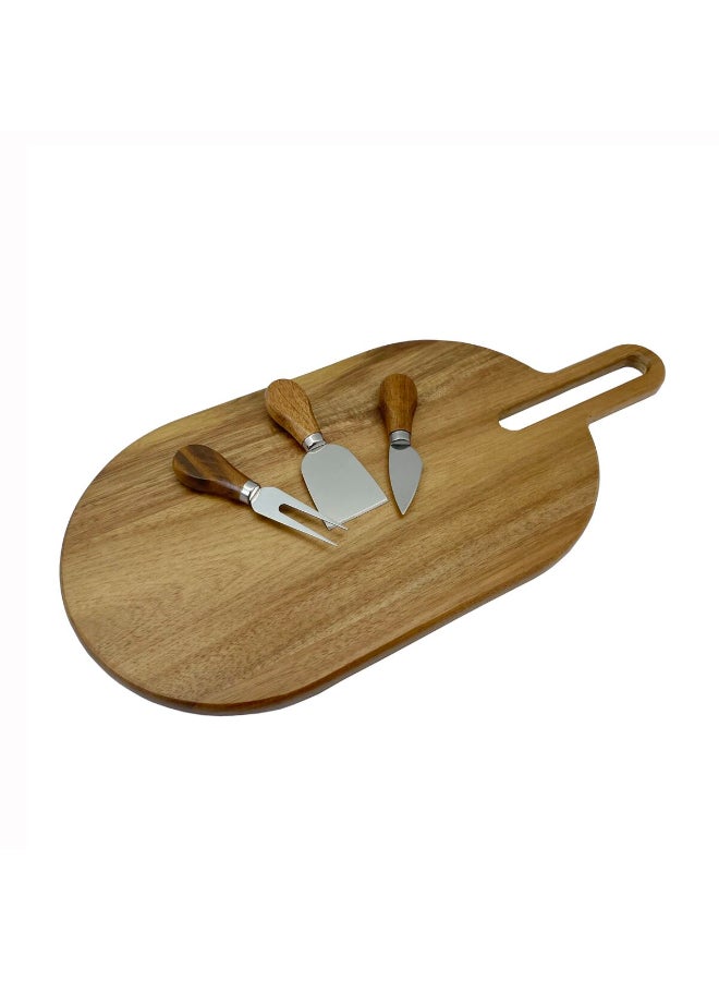 High Quality Acacia Wood Cheese Plate Brown  1.5 x 22.5 x 47.5 cm SR21347A