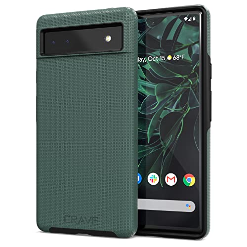 Crave Dual Guard for Google Pixel 6a Case, Shockproof Protection Dual Layer Case for Google Pixel 6a - Shaded Spruce Forest Green - Image 1