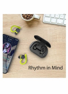 KASTWAVE Sport Bluetooth Headphones True Wireless Earbuds with Charging Case IPX7 Waterproof Premium HIFI Stereo Sound Earphones Built in Mic In Ear Headsets Deep Bass for Running Green  - Image 5