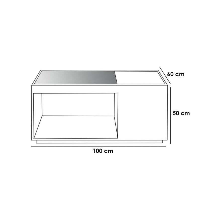 بيتك طاولة وسط 50×100×60 سم - بني - Image 2