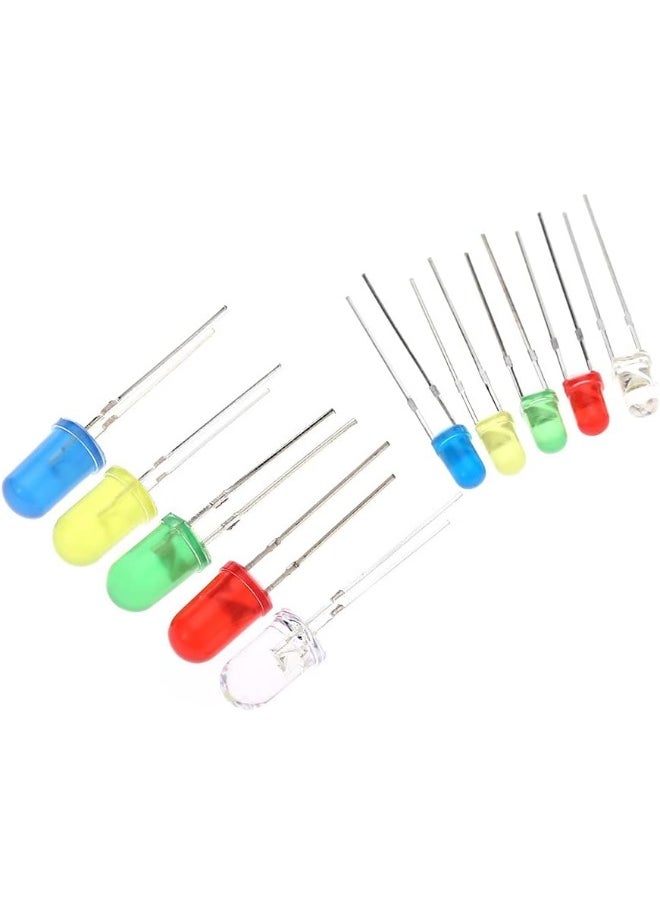 SHOWAY Showay Led 300Pcs Various Colors Diffuse 2-Pin Led And 5 Colors Of Electronic Components  - Image 4