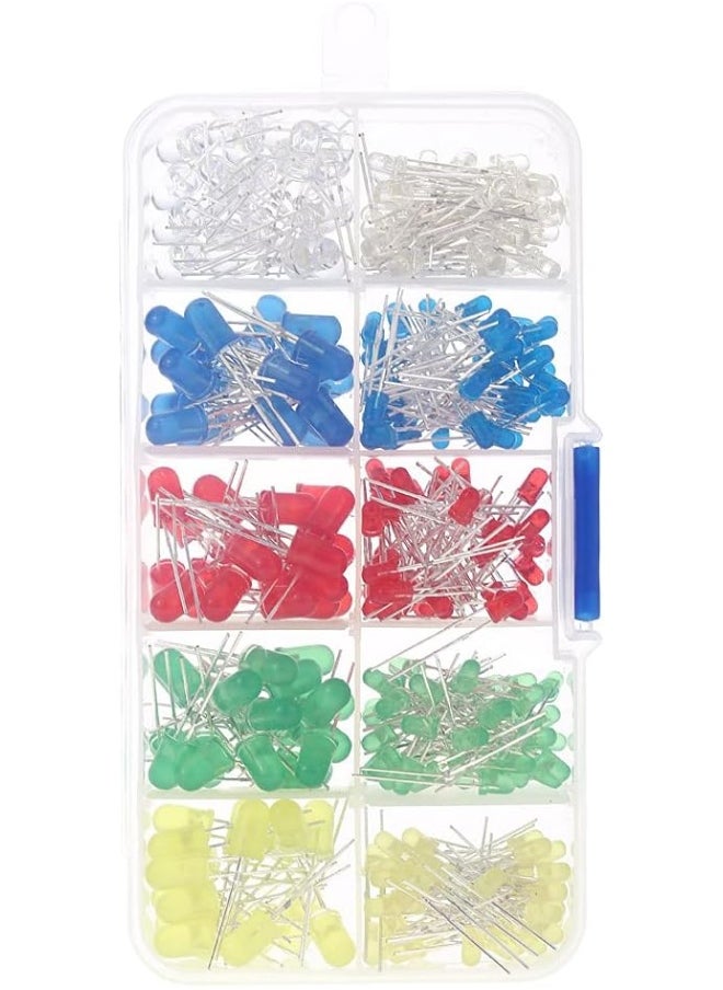 SHOWAY Showay Led 300Pcs Various Colors Diffuse 2-Pin Led And 5 Colors Of Electronic Components  - Image 3