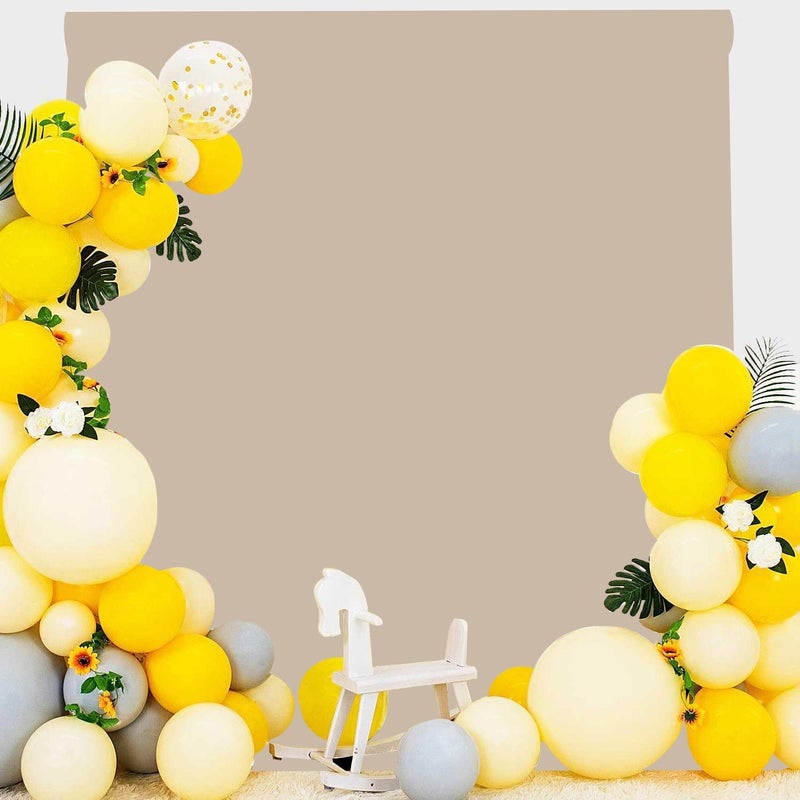 TYTYUU Beige Photo Backdrop for Photoshoot Beige Background for Photography Photo Backdrop Curtain for Party 8 x 10 FT - Image 5