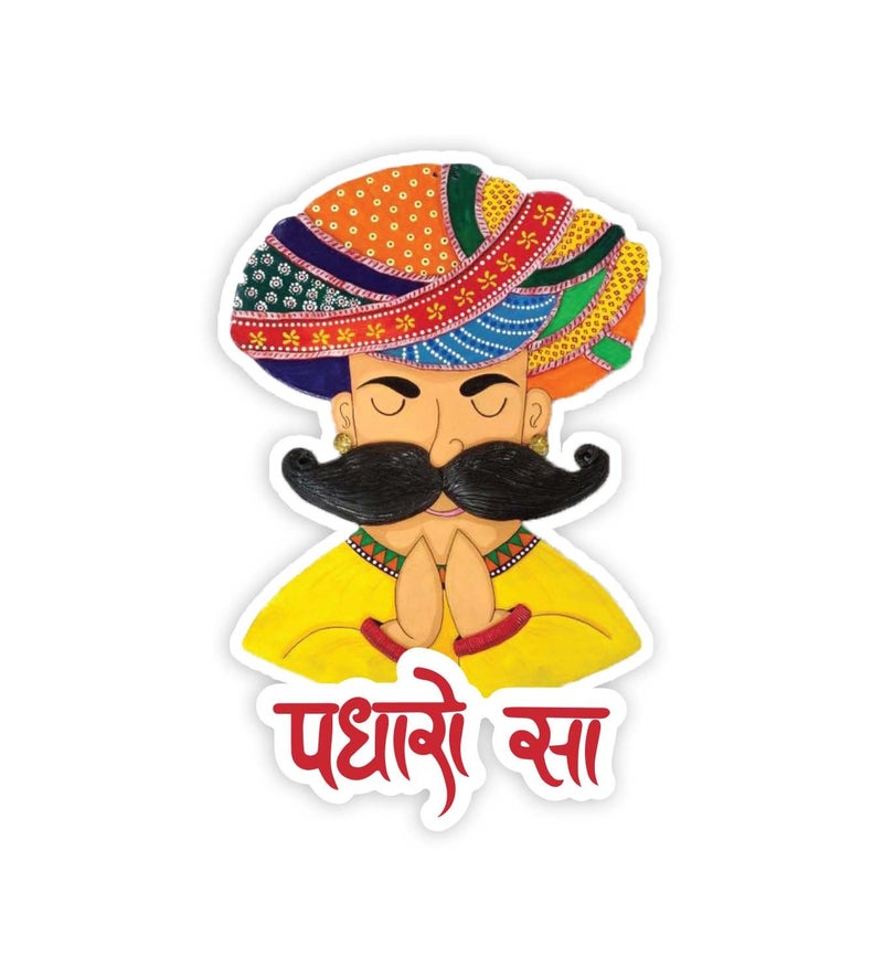 GIFTMEBAZAR Gift Me Bazar Rajasthan Theme Fridge Magnet | Indian Souvenir Gifts | Magnets for Kitchen & Home Décor | Refrigerator Magnet Sticker | Magnet for Fridge Decoration (Padharo Sa) - Image 5