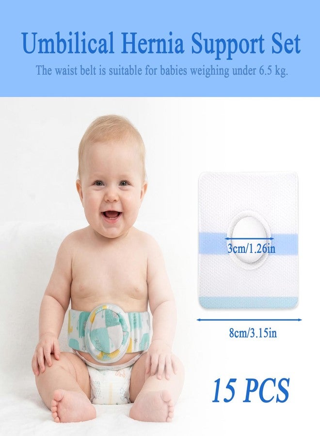 JFRHUDS Baby Belly Button Band with 15Pcs Navel Patches for Newborn - Image 1