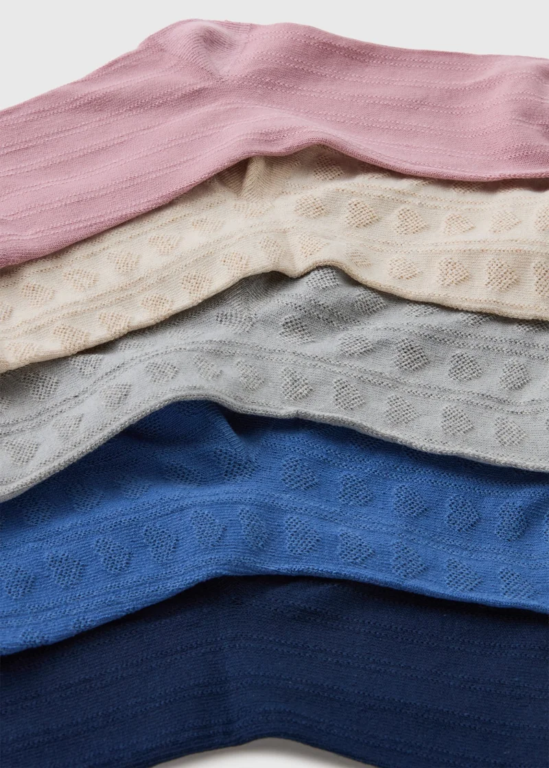 Matalan 5 Pack Multi Ankle Socks