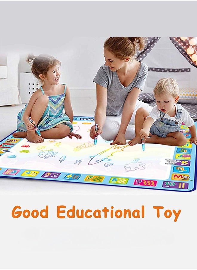 tangs 100 X 100 cm Extra Large Aqua Magic Doodle Mat, Colorful Educational Water Drawing Doodling Mat Coloring Mat for Kids Toddlers Boys Girls Age of 3 4 5 6 7 8  - Image 2