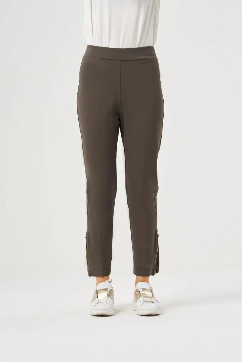 MissWhence  zipper side pants - Camel for Women | Best Price UAE