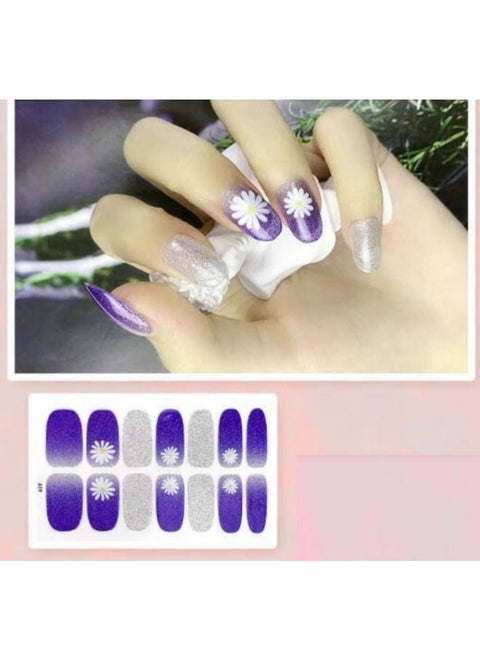 12 Self-adhesive nail stickers with distinctive and unique design to decorate nails and give them wonderful look