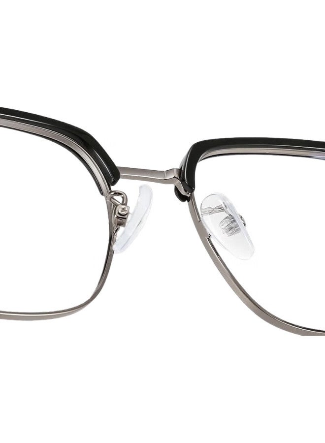 FESETE Blue Light Blocking Glasses, Prescription Glasses, Semi-Rimless Glasses, Professional Fitting For Myopia, 300 Degree Myopia - Image 2