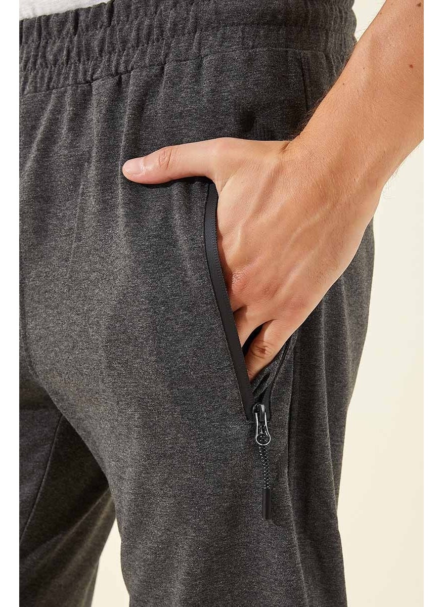 Tommy Life Anthracite Melange Men's Zipper Pocket Standard Mold Classic Leg KAPRI-83091_01  - Image 4