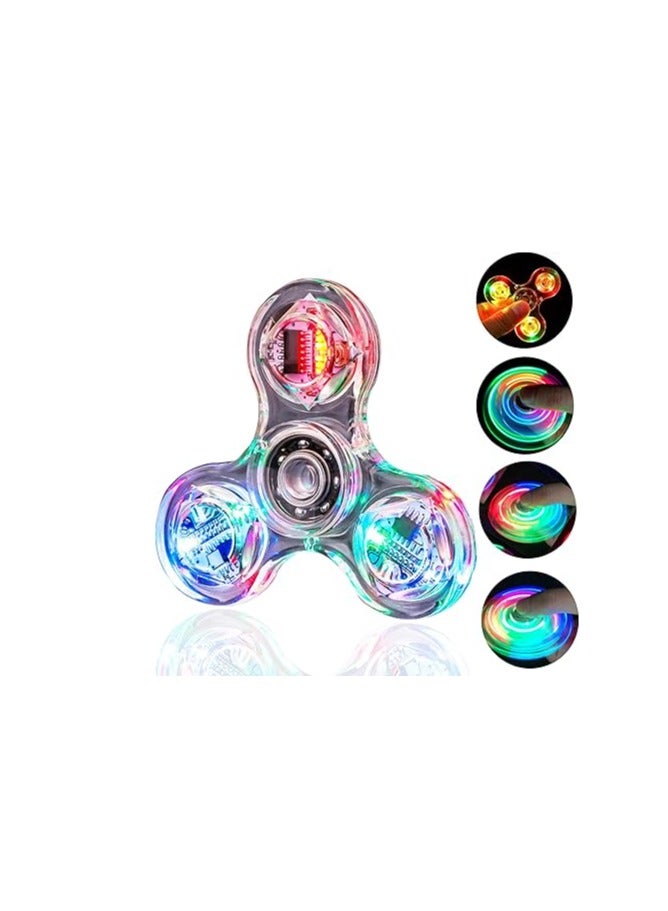 Crystal Led Light Fidget Toy Stress Relief Anti-Anxiety Brain Development Gift for Children and Adults (Crystal-White) - Image 1