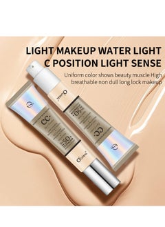 OCHEAL CC+ Color Correcting Cream, Full Coverage Foundation With SPF 50+ Whitening Sunscreen, Color Correcting And Brightening Face Cream, Skin Tone Adjusting CC Cream, Natural Color  - Image 3