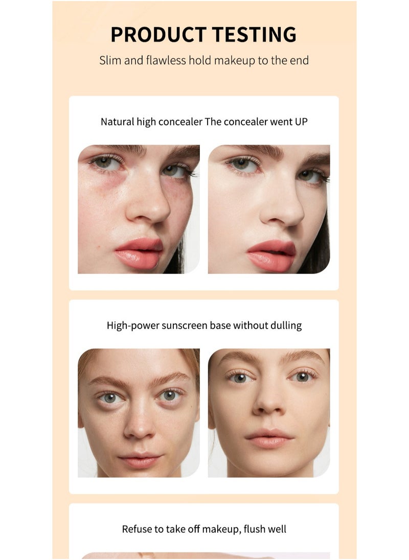 OCHEAL CC+ Color Correcting Cream, Full Coverage Foundation With SPF 50+ Whitening Sunscreen, Color Correcting And Brightening Face Cream, Skin Tone Adjusting CC Cream, Natural Color  - Image 4
