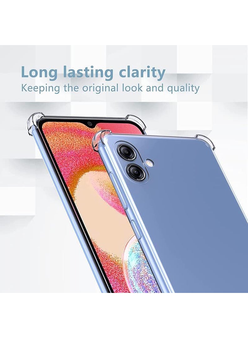 Theodor Samsung Galaxy F05 Clear Case, Shock-Absorption TPU Cell Phone Cover with Reinforced Corners, Soft Flexible & Crystal Clear Protective Bumper Case  - Image 3
