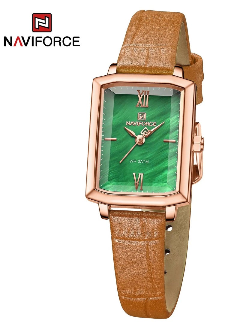 NAVIFORCE - NAVIFORCE NF5039 Square Edition with Leather Strap for LADIES, 2024 - Image 1