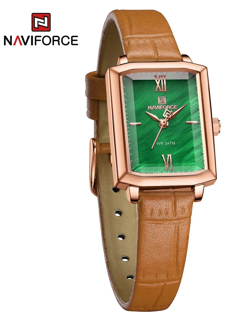 NAVIFORCE - NAVIFORCE NF5039 Square Edition with Leather Strap for LADIES, 2024 - Image 1