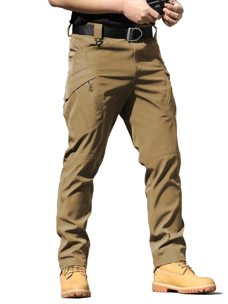 AUTIWITUA Mens Tactical Cargo Pants Water Resistant Lightweight Hiking Pants Outdoor Work Pants with Multi PocketsNo Belt - Image 2