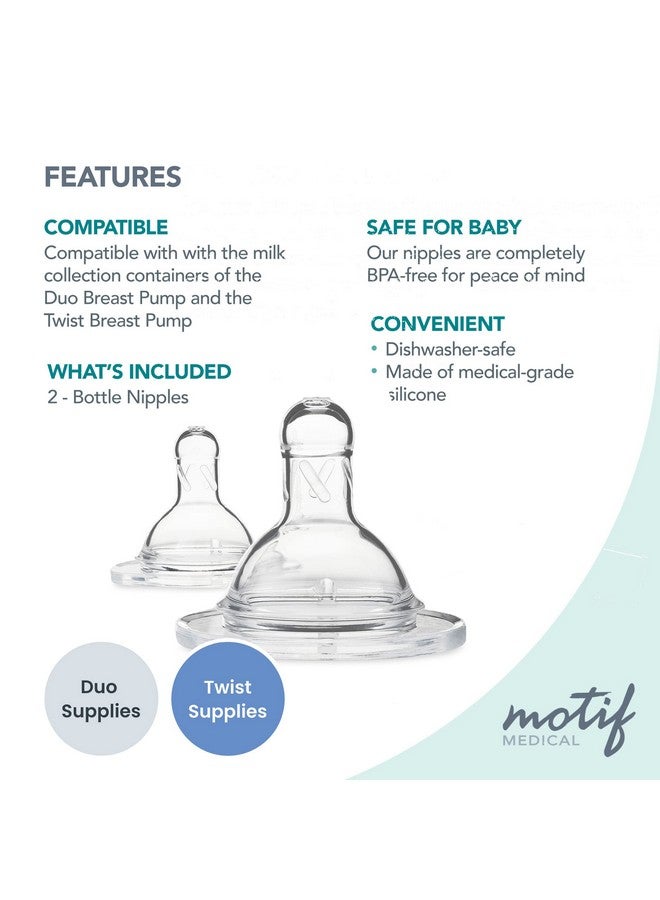 Motif Medical Slowflow Baby Bottle Nipples For Duo - Image 4