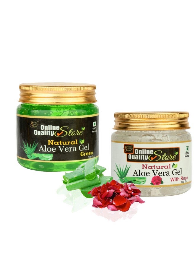 Online Quality Store Pure Aloe Vera Skinhair Gel (Paraben Free) Organic Aloe Vera Gel Combo Pack400G Organic Nontoxic Aloe Vera Gel For Acne Scars Glowing & Radiant Skin - Image 1