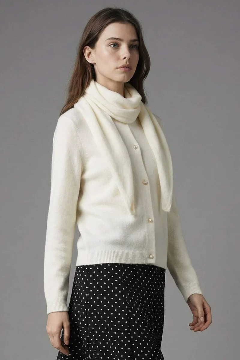 ديفاكتو Scarfed Knit Cardigan