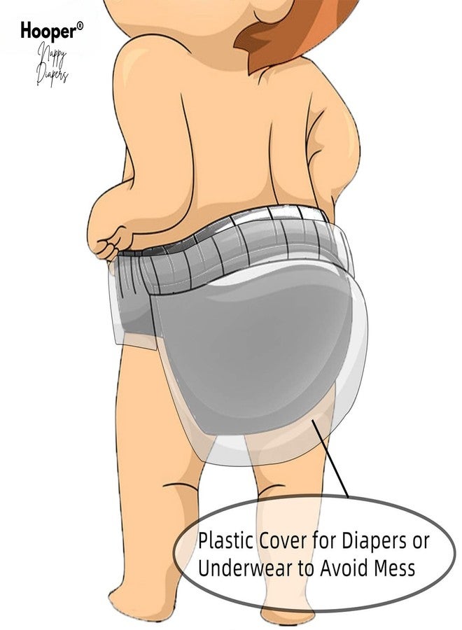 Hooper Baby & Toddler Diaper Covers for 0-3 Years | Washabale, Reusable, Waterproof & Adjustable Nappy Cover | Ultra Soft, and Thin | Unisex Designs, Pack of 3 (Size L) - Image 5