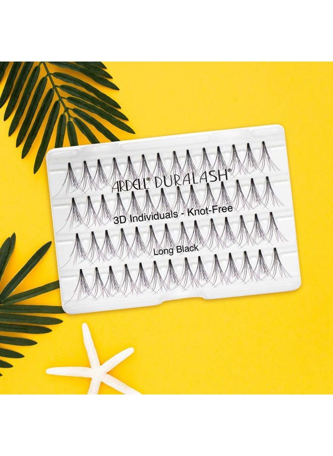 3D Individual Lashes DIY Lash Clusters Long Black - Flared Design False Lashes, Eyelash Extensions, 4 Packs